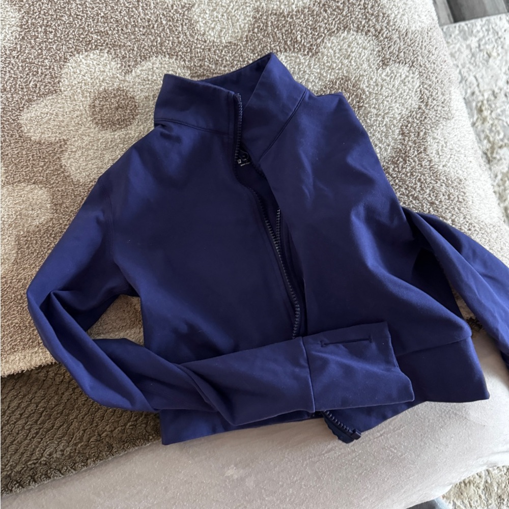 Purple Zip-Up shirt workout top